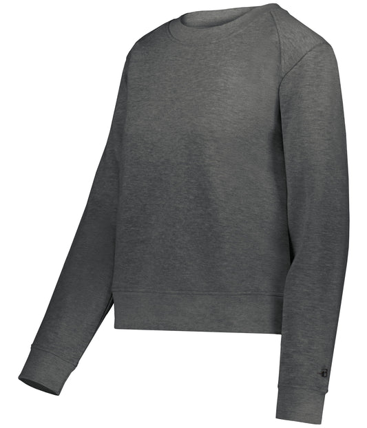 LADIES ATHLETIC FLEECE CROP CREW