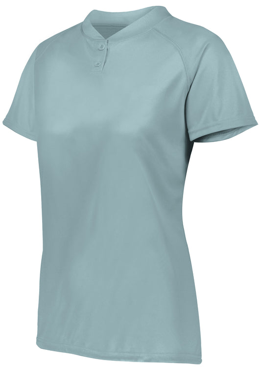 LADIES ATTAIN WICKING TWO-BUTTON SOFTBALL JERSEY
