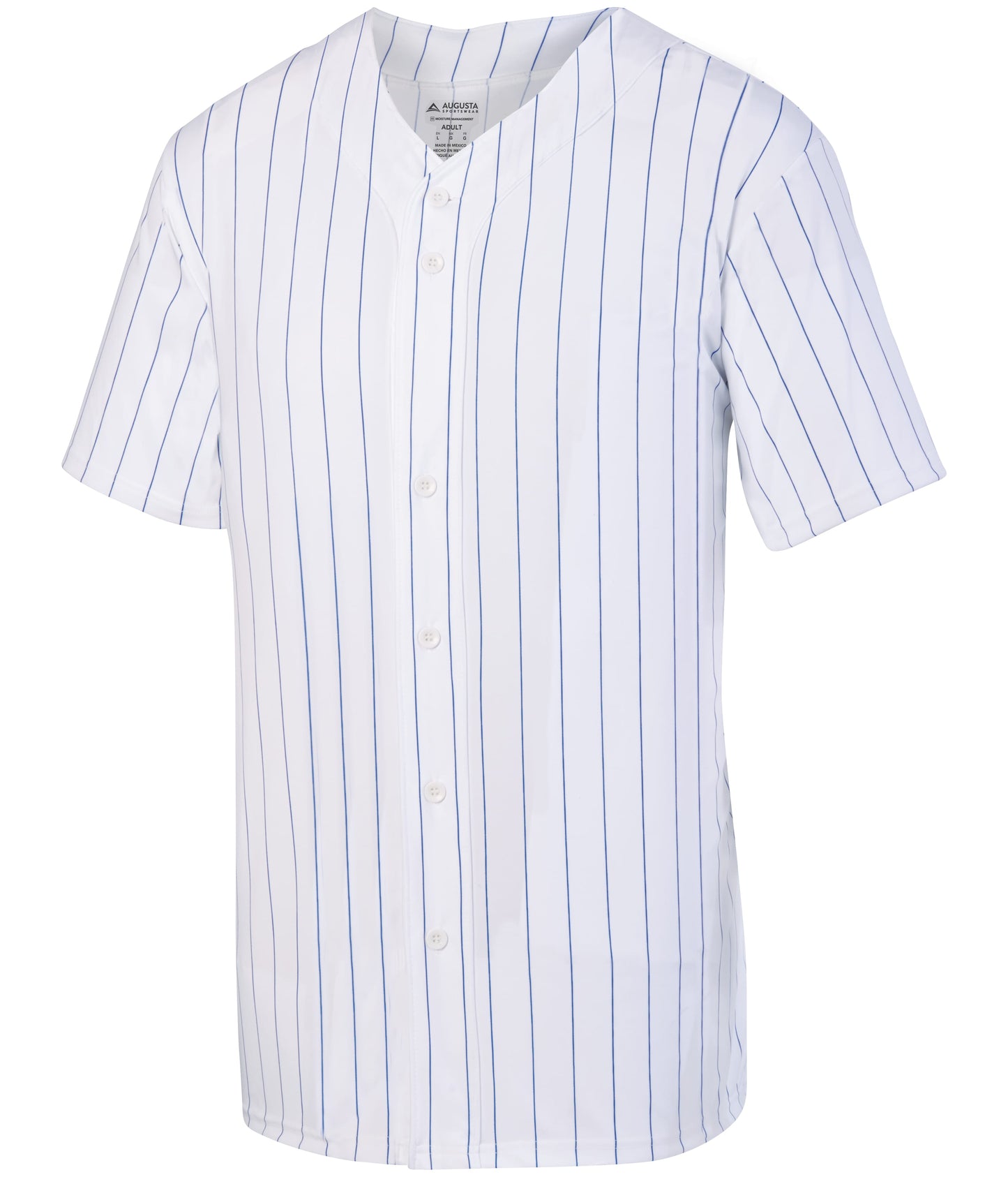 PINSTRIPE FULL-BUTTON JERSEY