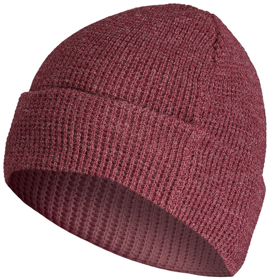 WAFFLE KNIT CUFF BEANIE