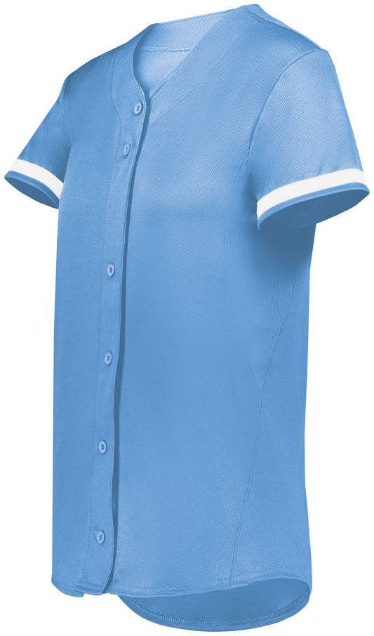 GIRLS CUTTER+ FULL BUTTON SOFTBALL JERSEY
