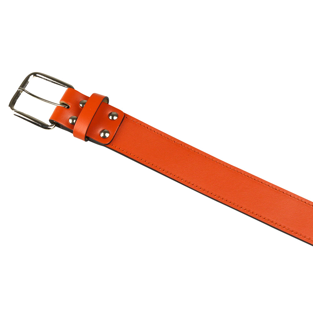 Genuine Bonded Leather Belt ORANGE 3X