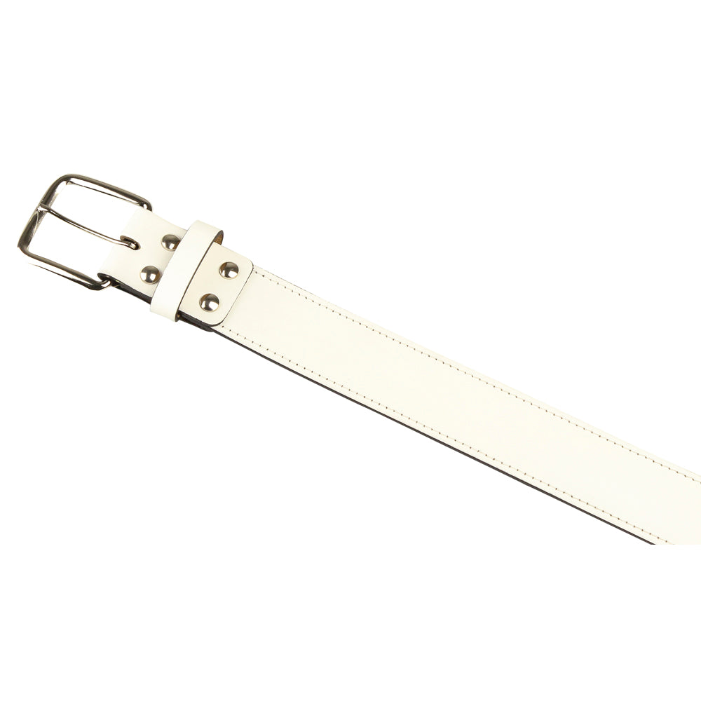 Genuine Bonded Leather Belt WHITE 2X