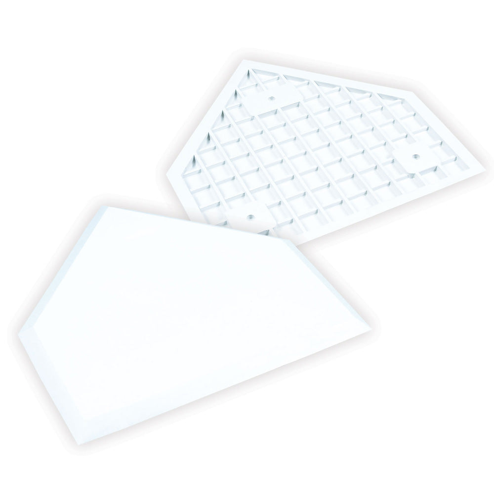 White Home Plate without Spikes