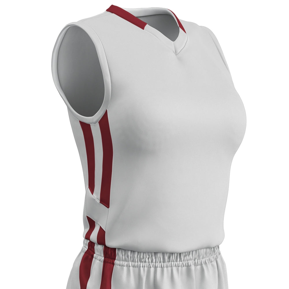 Muscle DRI-GEAR Basketball Jersey - Women's WHITECARDINAL M