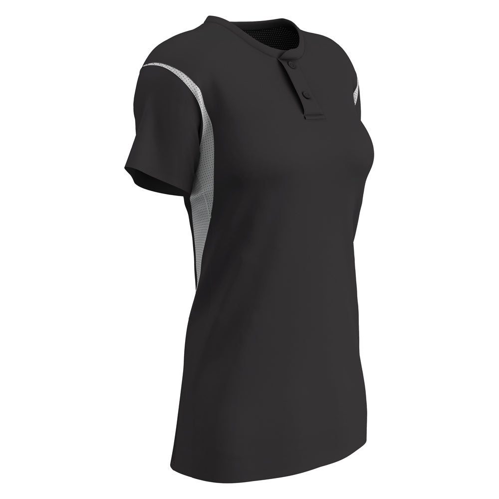 Legacy 2-Button Softball Jersey BLACKWHITE XL