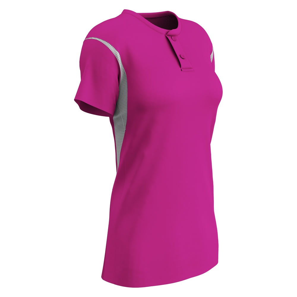 Legacy 2-Button Softball Jersey FUCHSIAWHITE M