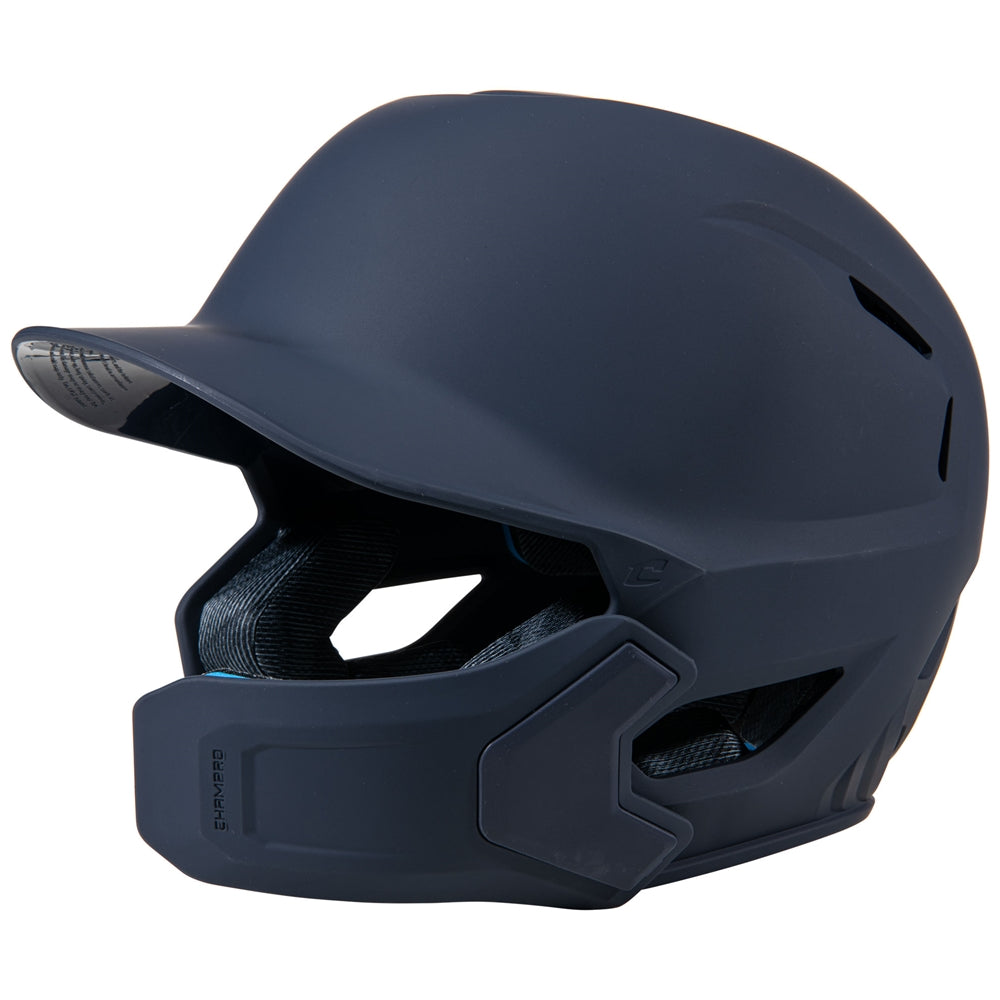 HXE Matte Baseball Helmet w/Jaw Guard NAVY XL
