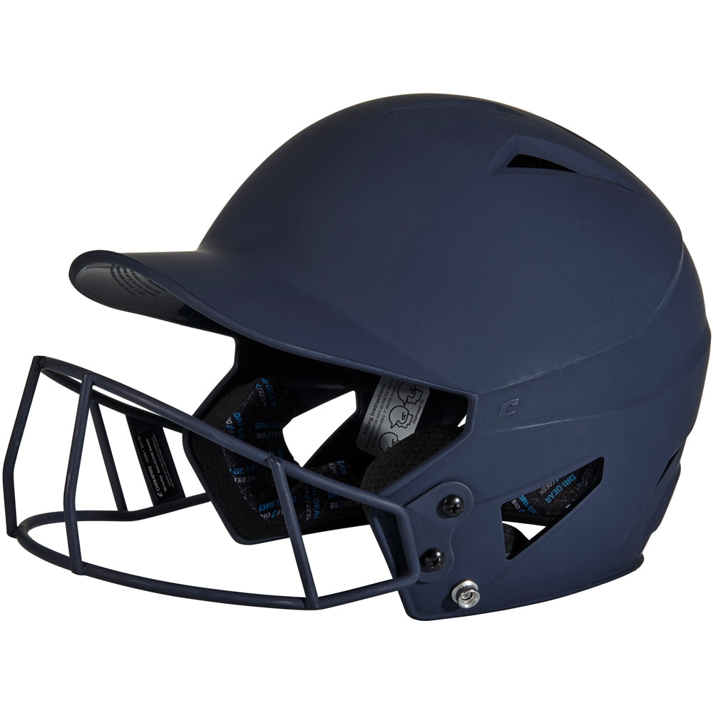 HX Matte Softball Helmet w/Facemask NAVY ONE SIZE