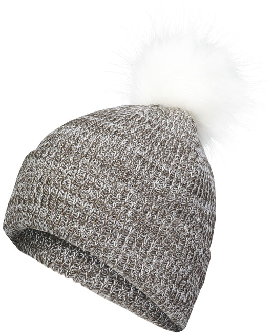 FAUX FUR POM BEANIE