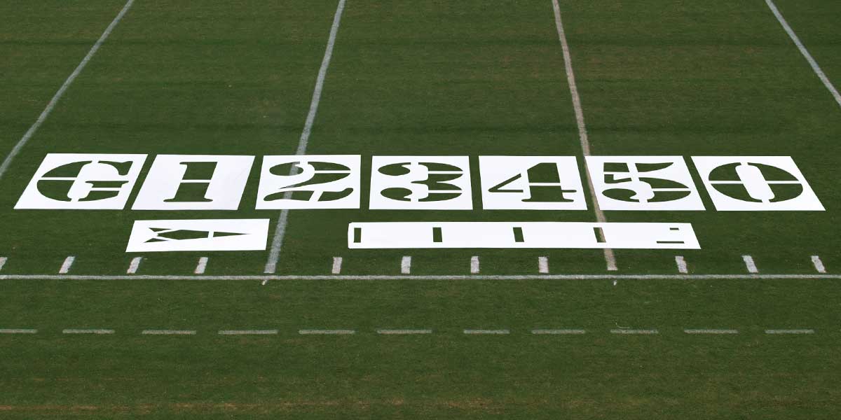 Fisher 6' H Football Pro Style Stencil Set