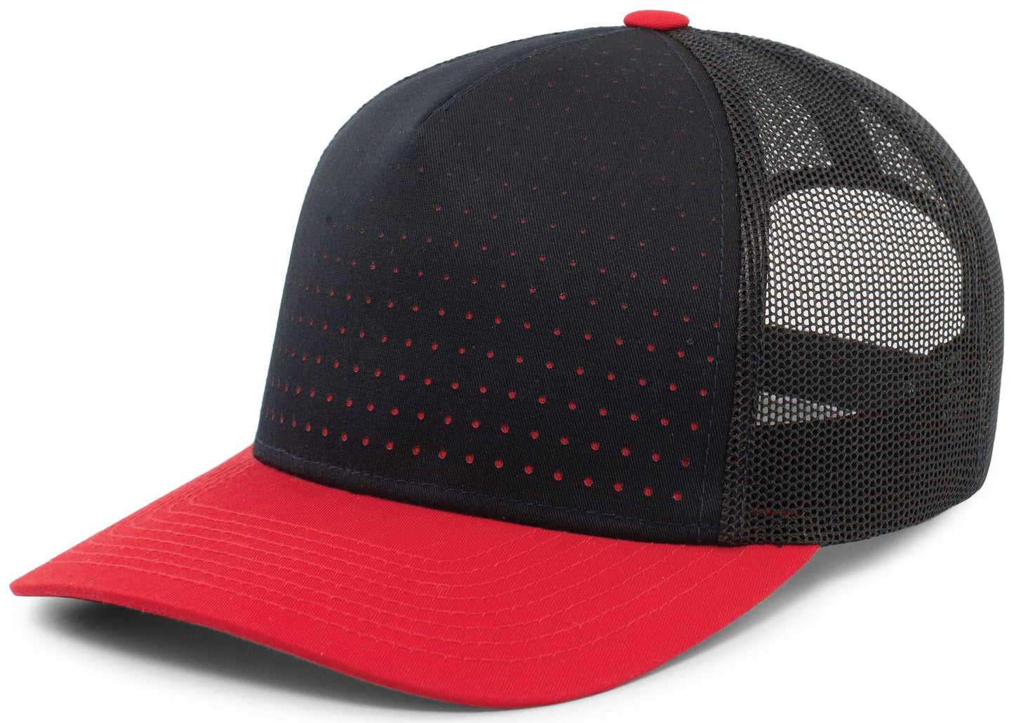 PERFORATED 5-PANEL TRUCKER SNAPBACK CAP