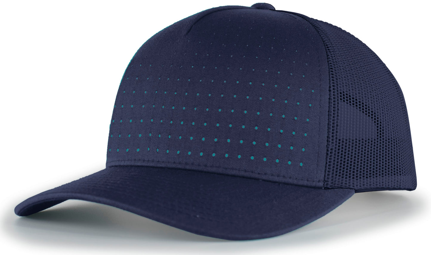 PERFORATED 5-PANEL TRUCKER SNAPBACK CAP