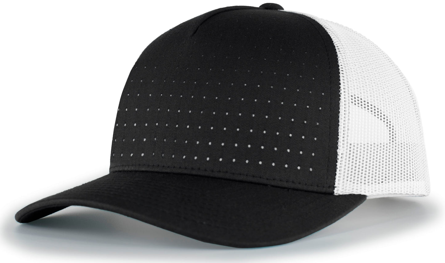 PERFORATED 5-PANEL TRUCKER SNAPBACK CAP