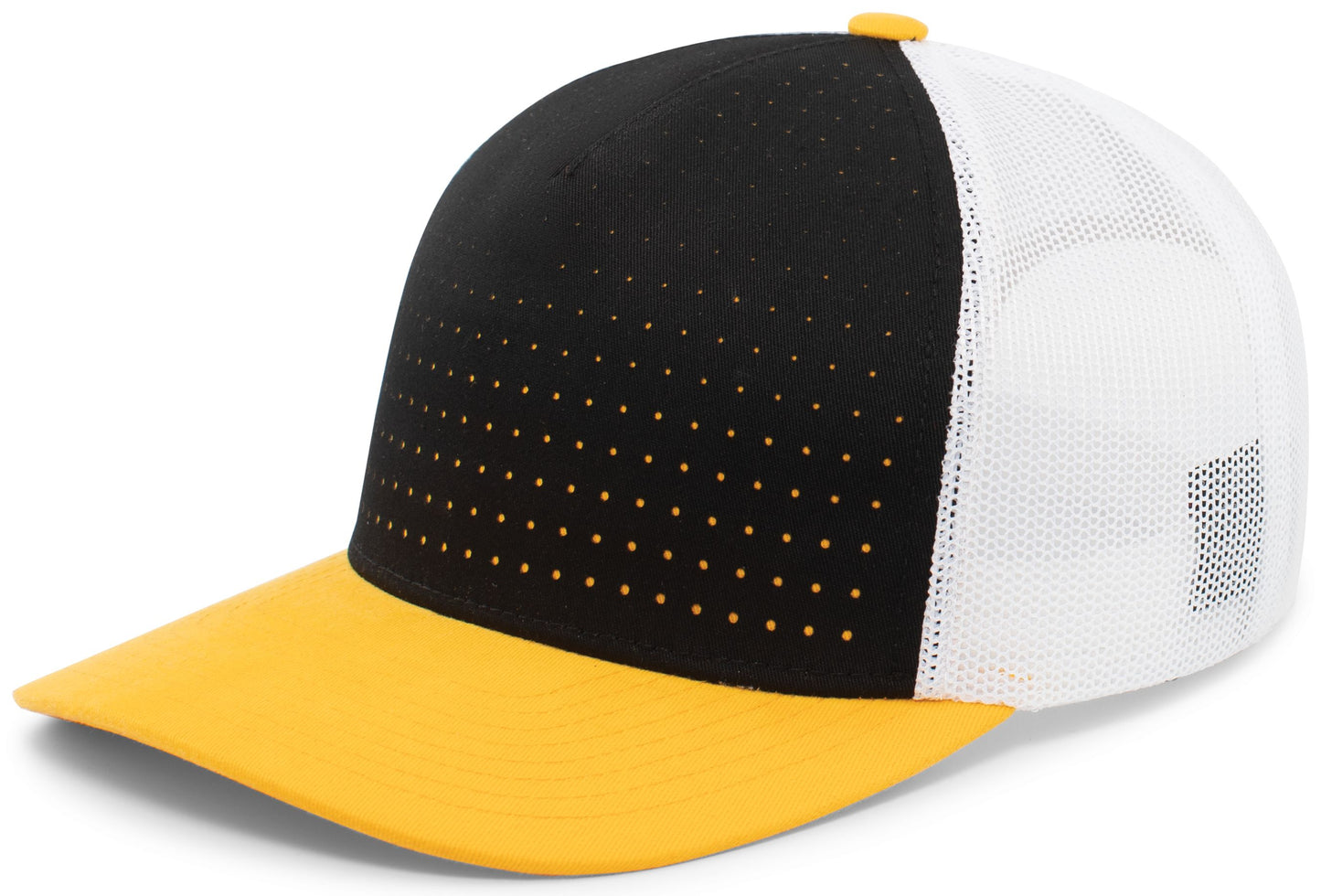 PERFORATED 5-PANEL TRUCKER SNAPBACK CAP