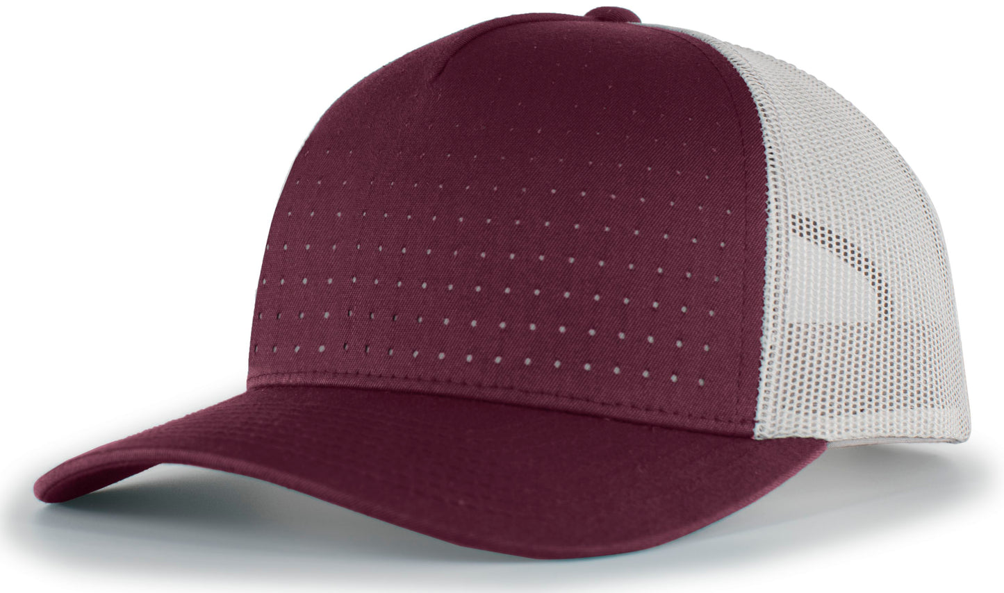 PERFORATED 5-PANEL TRUCKER SNAPBACK CAP