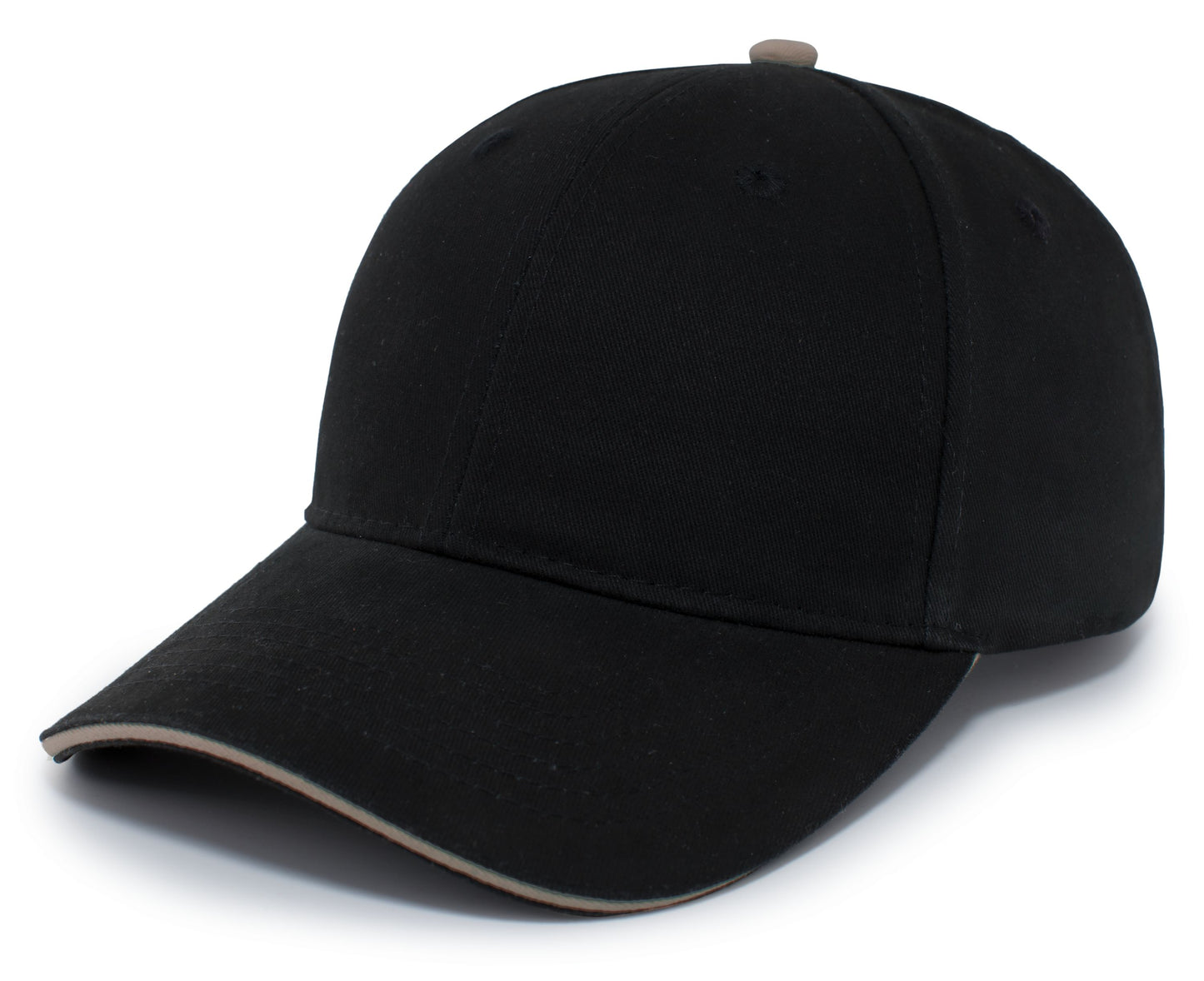 BRUSHED TWILL CAP WITH SANDWICH BILL