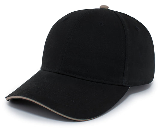 BRUSHED TWILL CAP WITH SANDWICH BILL