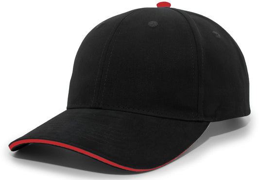 BRUSHED TWILL CAP WITH SANDWICH BILL