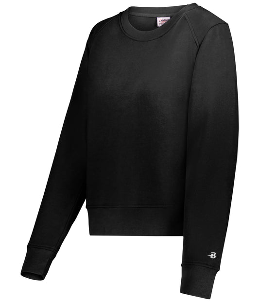LADIES ATHLETIC FLEECE CROP CREW