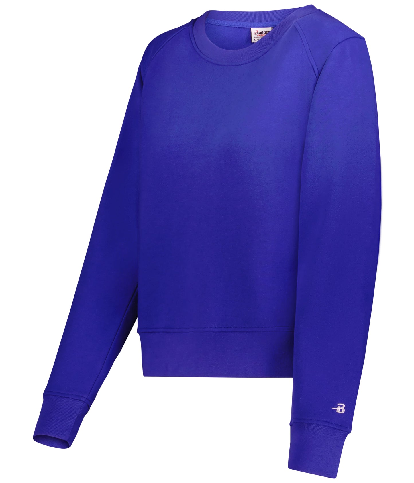 LADIES ATHLETIC FLEECE CROP CREW