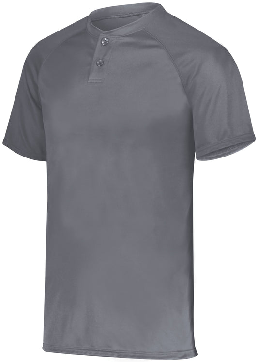 Youth Attain Wicking Two-Button Baseball Jersey