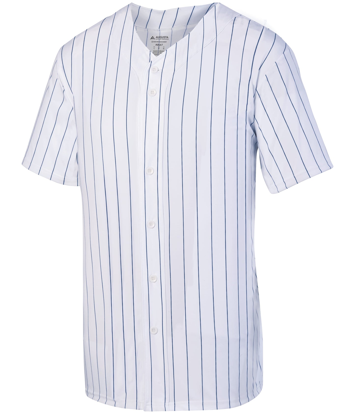 PINSTRIPE FULL-BUTTON JERSEY