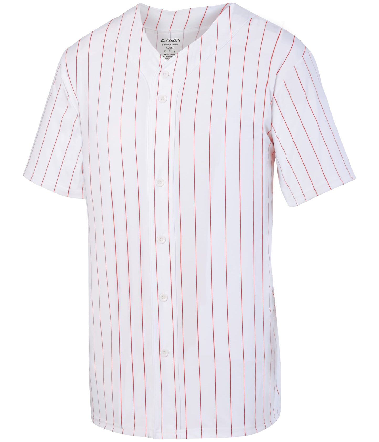 PINSTRIPE FULL-BUTTON JERSEY