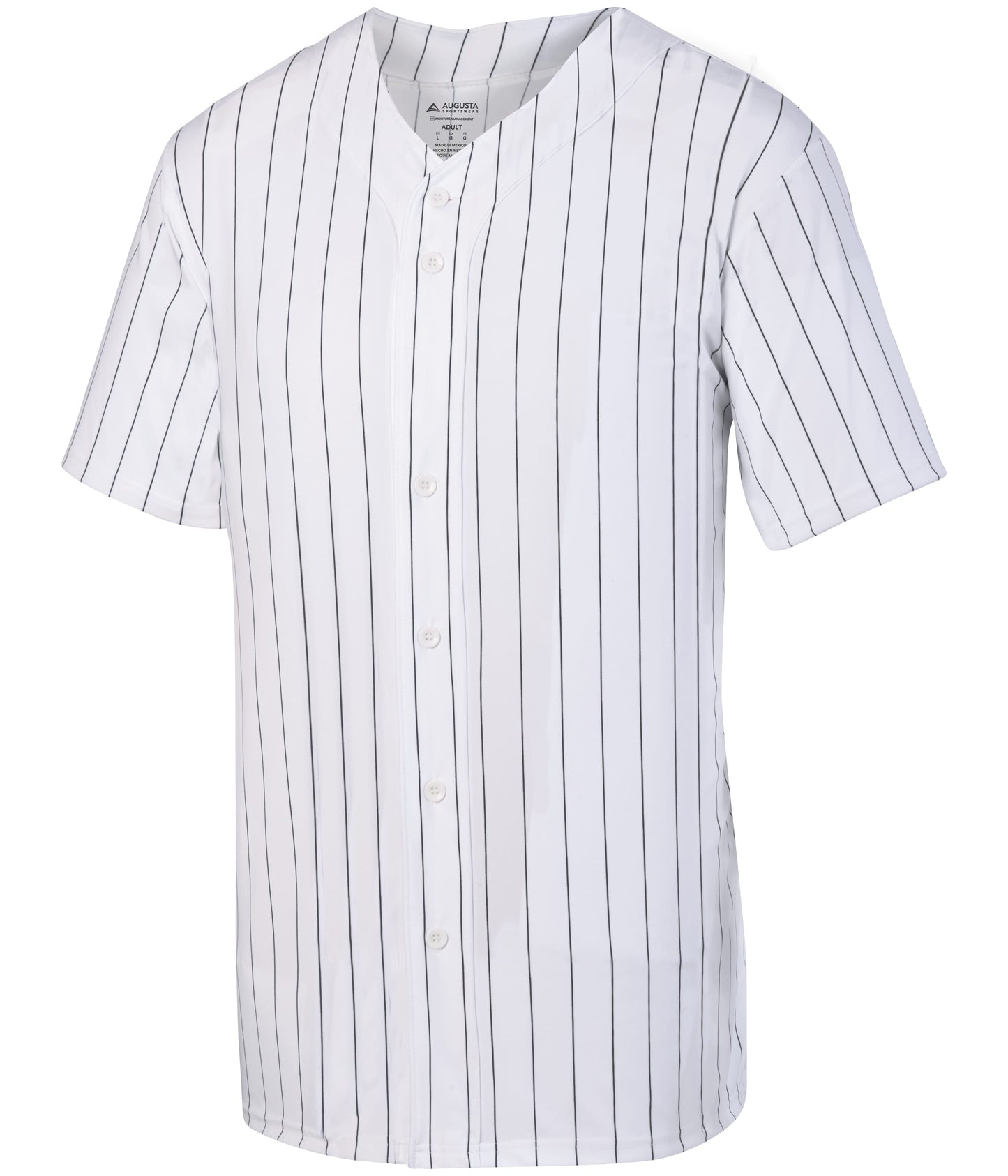 PINSTRIPE FULL-BUTTON JERSEY
