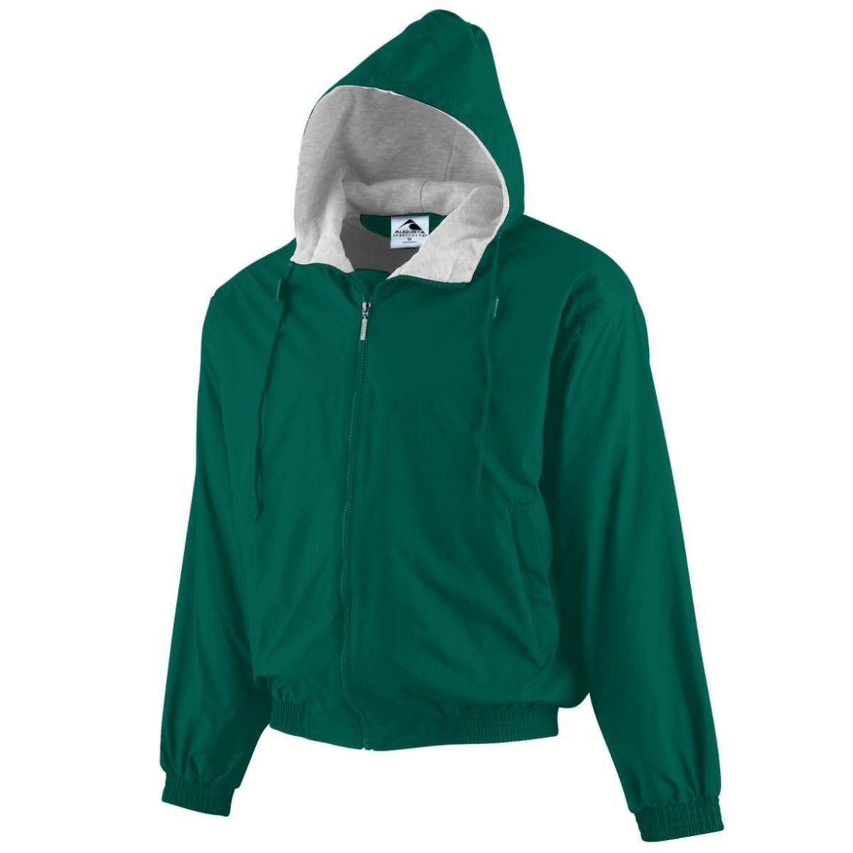HOODED TAFFETA JACKET/FLEECE LINED