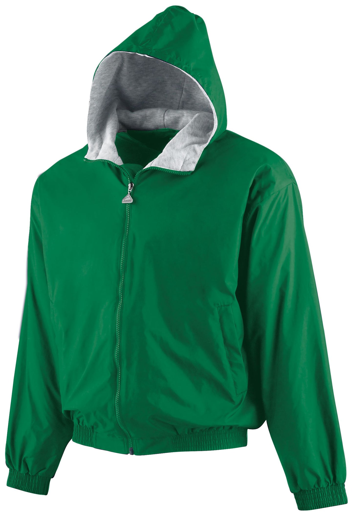 YOUTH HOODED TAFFETA JACKET/FLEECE LINED