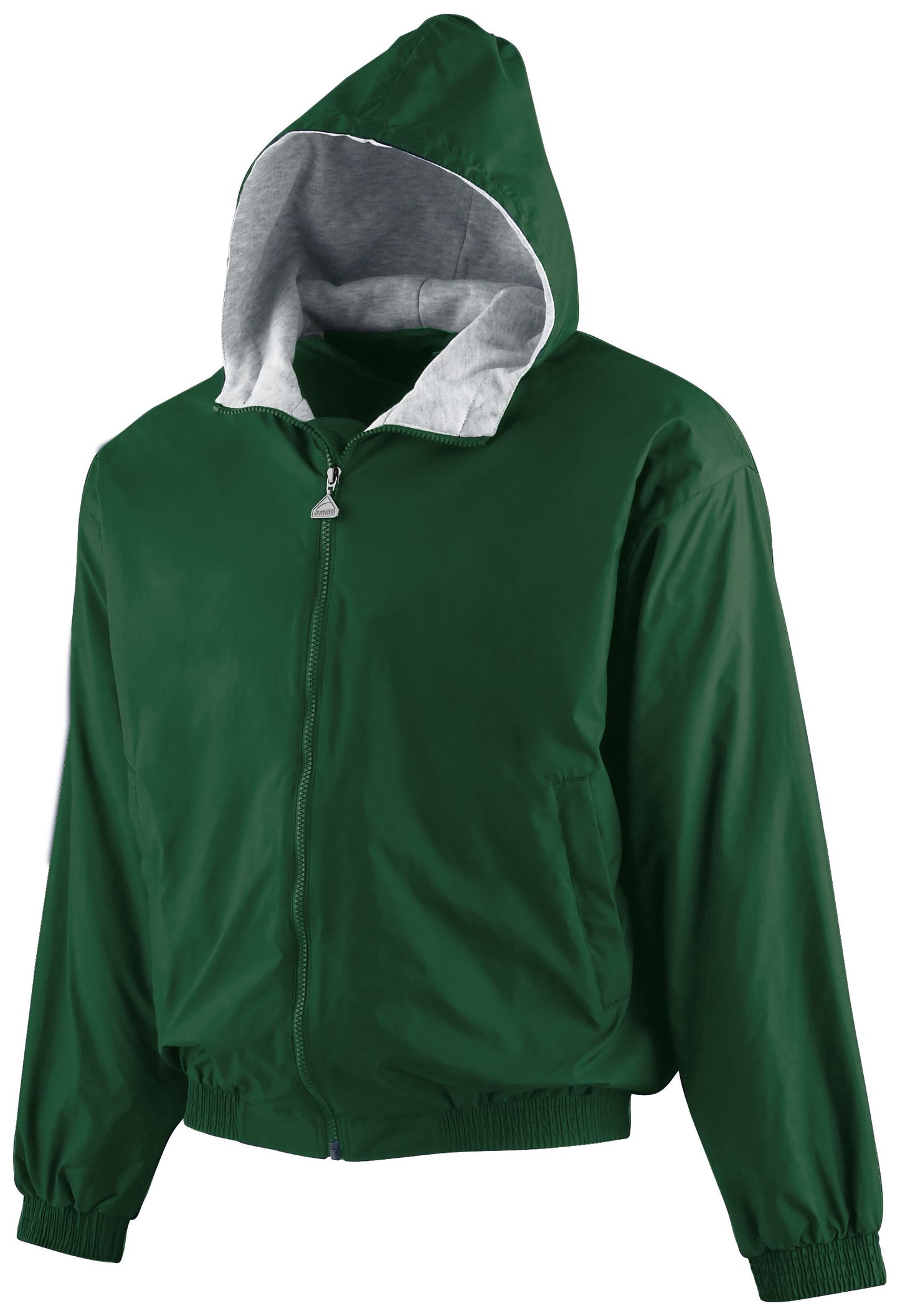YOUTH HOODED TAFFETA JACKET/FLEECE LINED