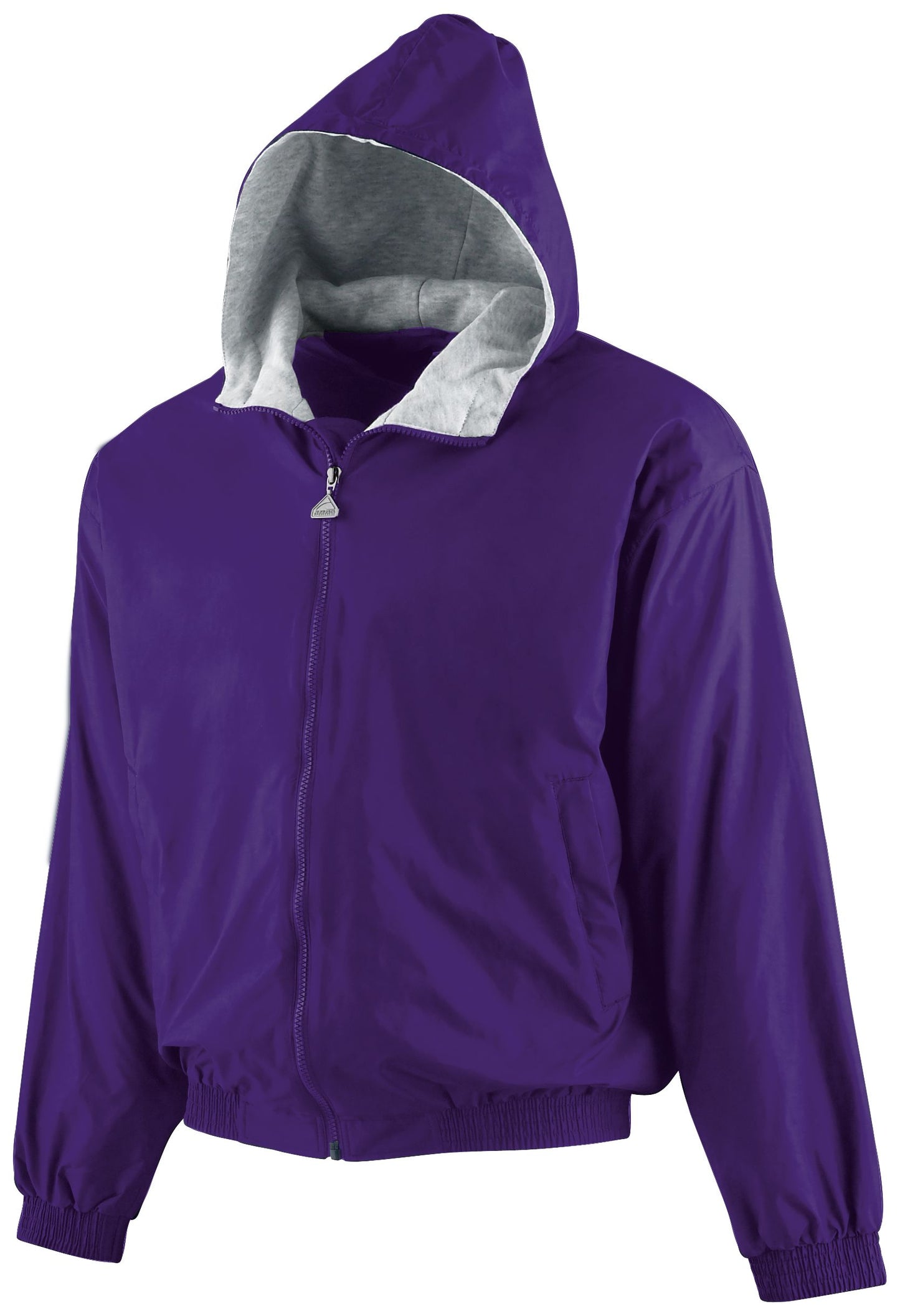 YOUTH HOODED TAFFETA JACKET/FLEECE LINED