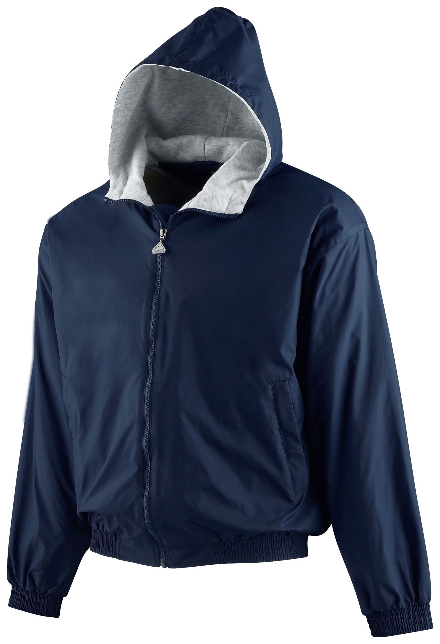 YOUTH HOODED TAFFETA JACKET/FLEECE LINED