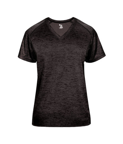 TONAL BLEND WOMEN'S' V-NECK T-SHIRT - MOISTURE-WICKING