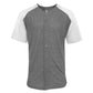 TRI-BLEND FULL BUTTON T-SHIRT - MOISTURE-WICKING PERFORMANCE