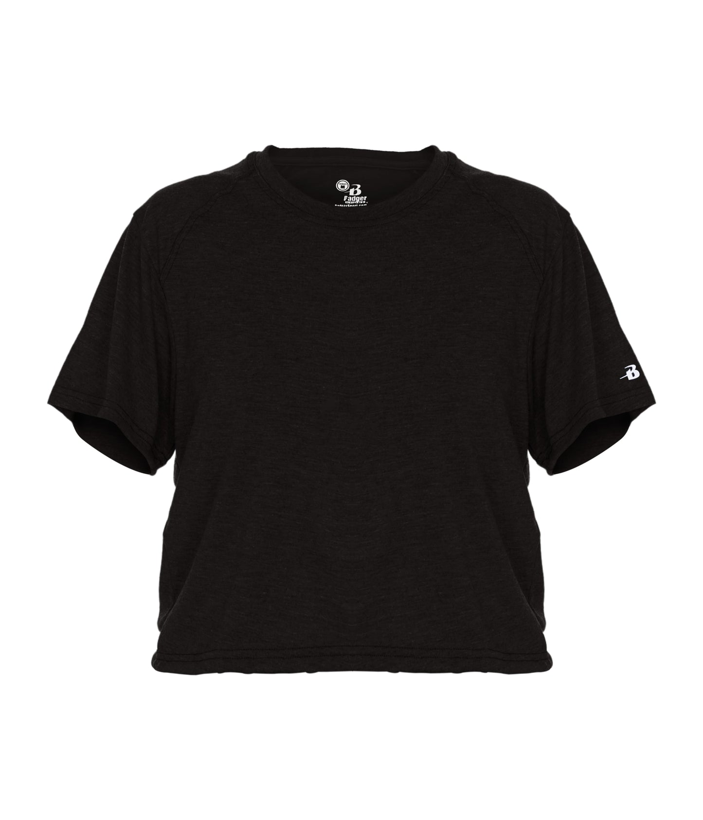 LADIES TRI-BLEND CROP TEE