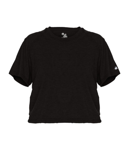 WOMEN'S TRI-BLEND CROP T-SHIRT - MOISTURE-WICKING PERFORMANCE