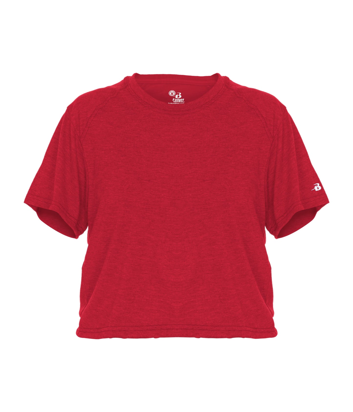 LADIES TRI-BLEND CROP TEE