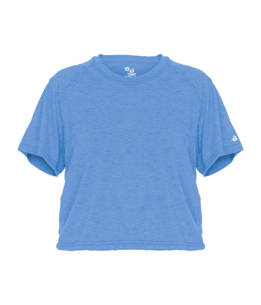 LADIES TRI-BLEND CROP TEE