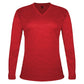 WOMEN'S TRI-BLEND V-NECK LONG-SLEEVE T-SHIRT - MOISTURE-WICKING PERFORMANCE