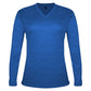 WOMEN'S TRI-BLEND V-NECK LONG-SLEEVE T-SHIRT - MOISTURE-WICKING PERFORMANCE