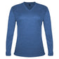 WOMEN'S TRI-BLEND V-NECK LONG-SLEEVE T-SHIRT - MOISTURE-WICKING PERFORMANCE
