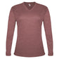 WOMEN'S TRI-BLEND V-NECK LONG-SLEEVE T-SHIRT - MOISTURE-WICKING PERFORMANCE