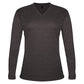 WOMEN'S TRI-BLEND V-NECK LONG-SLEEVE T-SHIRT - MOISTURE-WICKING PERFORMANCE