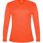 WOMEN'S TRI-BLEND V-NECK LONG-SLEEVE T-SHIRT - MOISTURE-WICKING PERFORMANCE