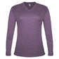 WOMEN'S TRI-BLEND V-NECK LONG-SLEEVE T-SHIRT - MOISTURE-WICKING PERFORMANCE