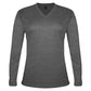 WOMEN'S TRI-BLEND V-NECK LONG-SLEEVE T-SHIRT - MOISTURE-WICKING PERFORMANCE