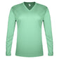 WOMEN'S TRI-BLEND V-NECK LONG-SLEEVE T-SHIRT - MOISTURE-WICKING PERFORMANCE