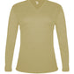 WOMEN'S TRI-BLEND V-NECK LONG-SLEEVE T-SHIRT - MOISTURE-WICKING PERFORMANCE